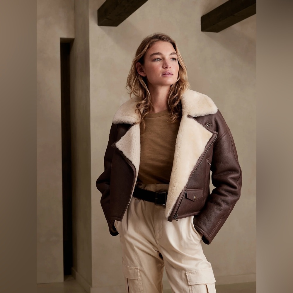Banana Republic Real Shearling Jacket